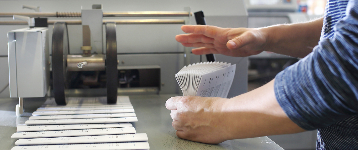 Printing House. Packaging Of Printed Leaflets. Advertising Stuff