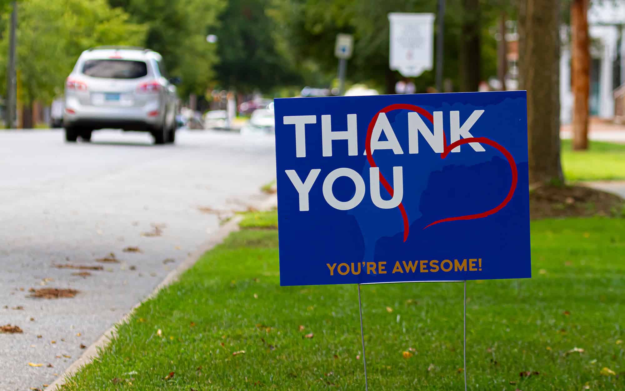 Front View Of Yard Sign
