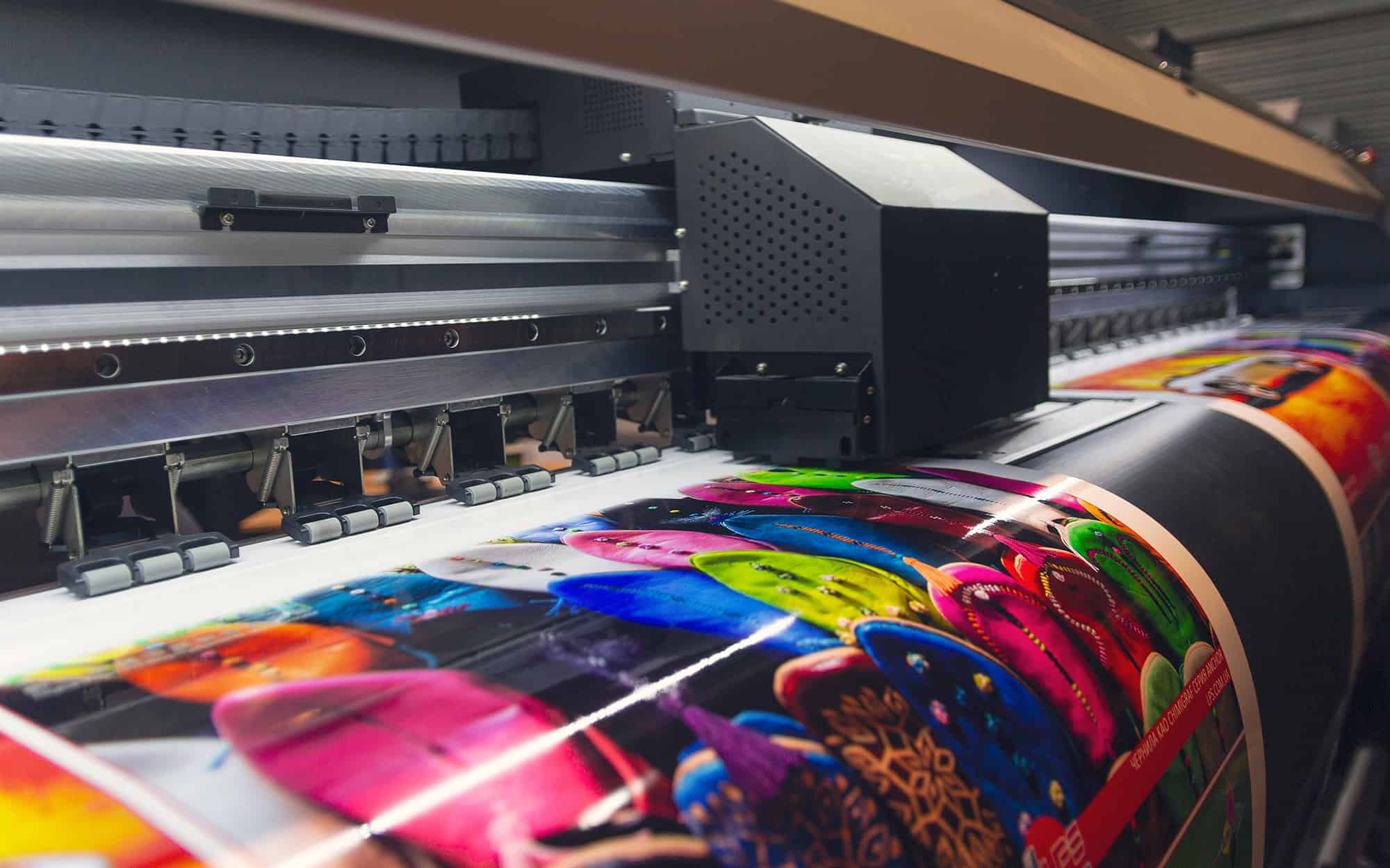 Large Format Printing Machine In Operation