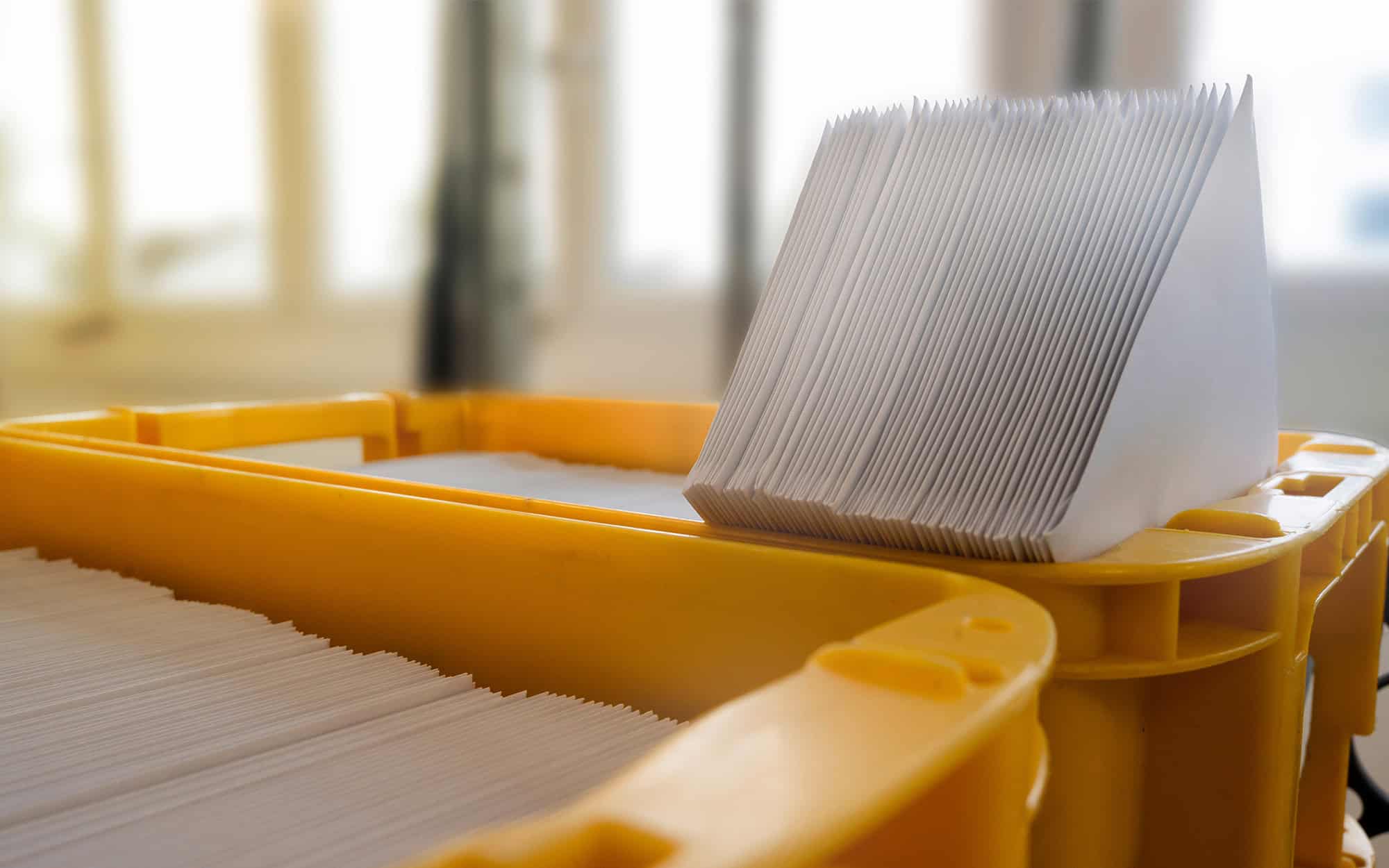 Side View Of Envelopes In A Stack
