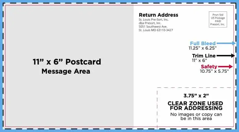 Presort Postcard 11.25x6.25