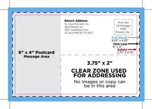 Presort Postcard 6.25x4.25